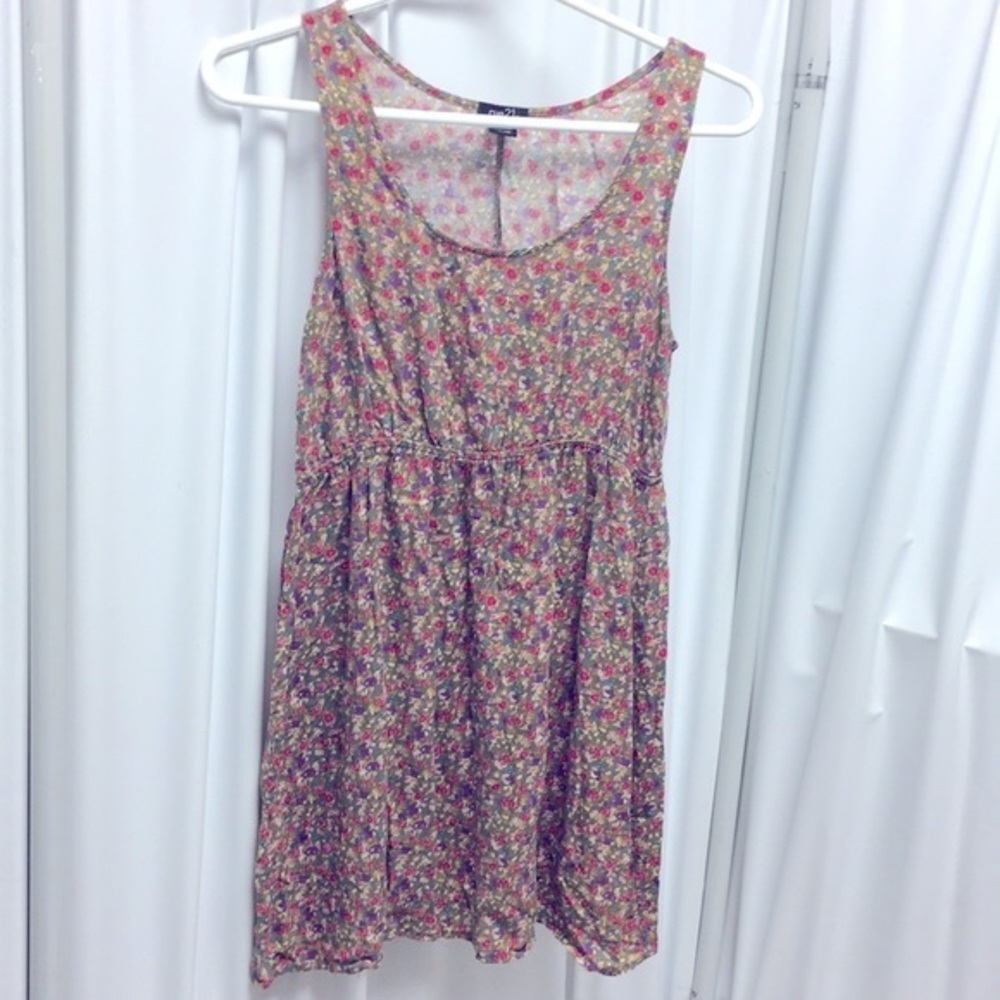 RUE 21 floral rayon tank top long shirt